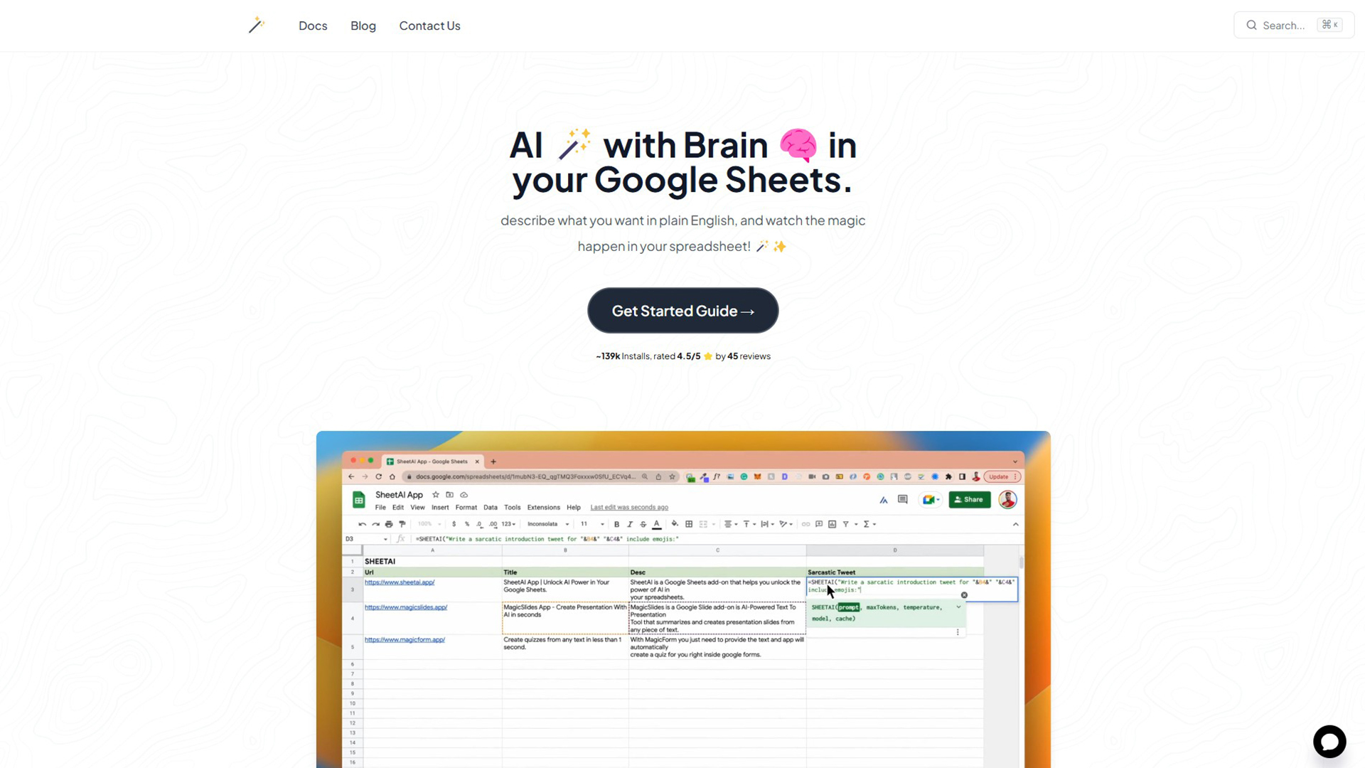 SheetAI | AllAiWebsite