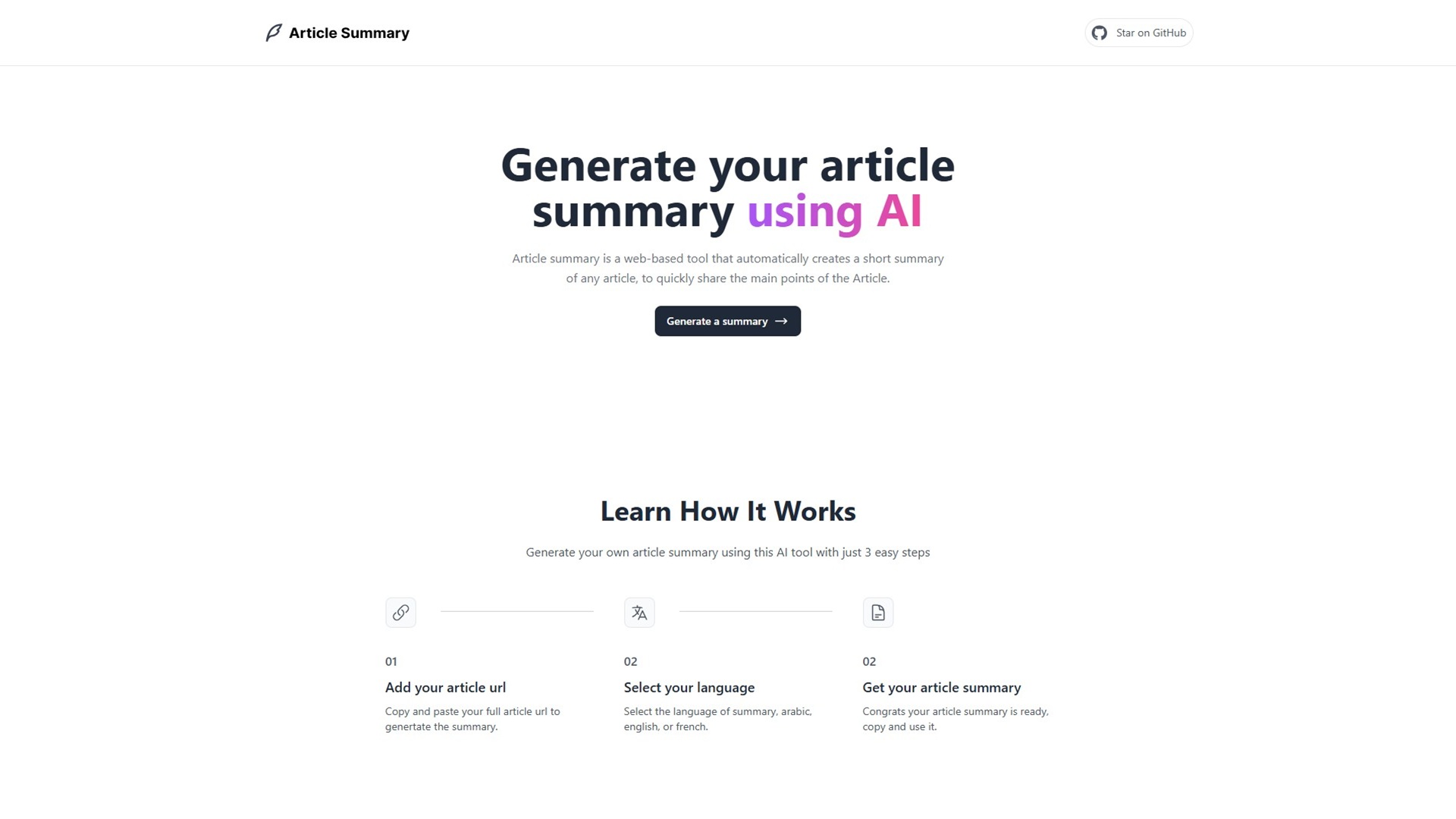 ArticleSummary | AllAiWebsite