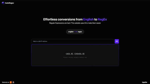 AutoRegex | AllAiWebsite