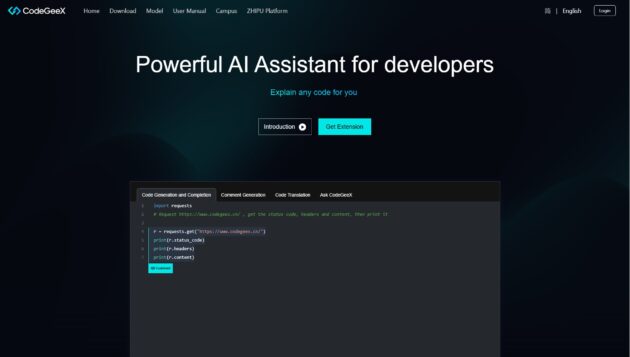 CodeGeeX | AllAiWebsite