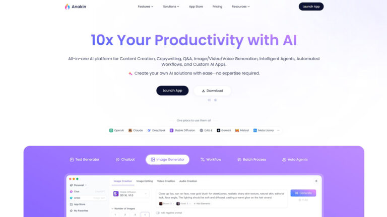Generative AI | Anakin AI | AllAiWebsite
