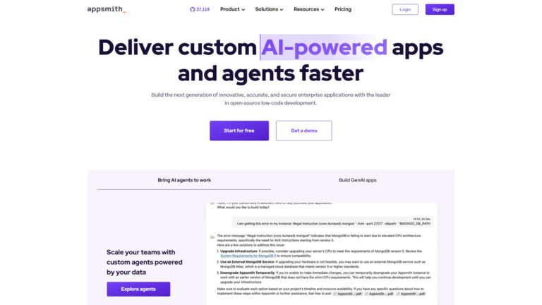 Open-Source Low-Code Platform | Appsmith AI | AllAiWebsite