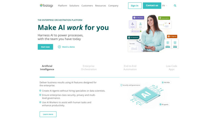 Low-Code Process Automation | Bizagi | AllAiWebsite
