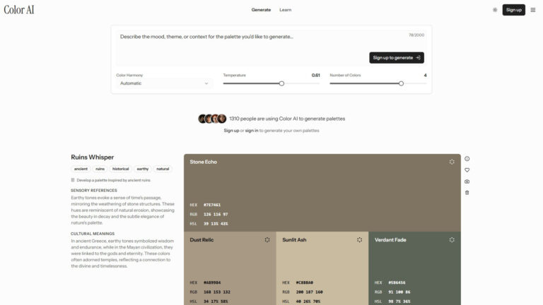 Color AI | AllAiWebsite