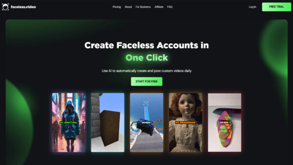 Faceless.video | AI Tools Directory [Discover Top AI Tools in 2026]