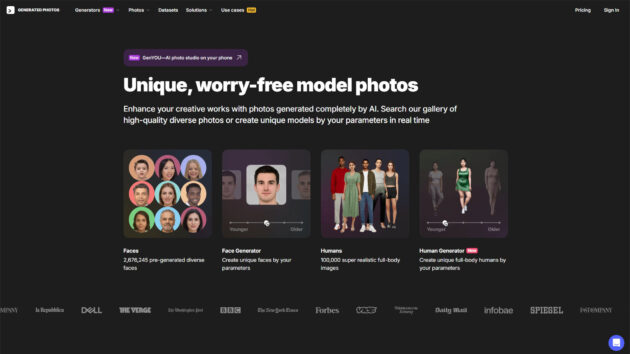 Generated Photos | AllAiWebsite