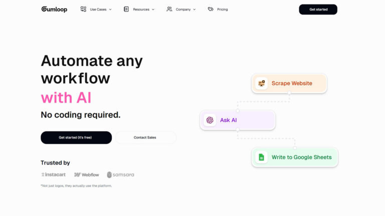 AI Workflow Automation | Gumloop | AllAiWebsite