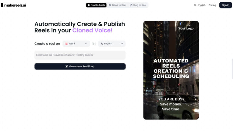 MakeReels AI | AllAiWebsite