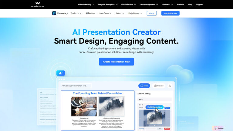 Presentory Wondershare | AllAiWebsite