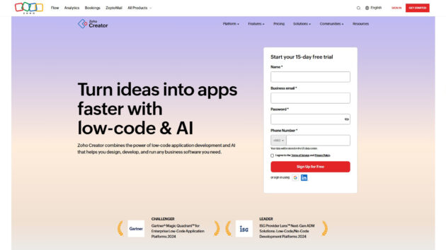 Low-Code Application Development | Zoho Creator | AllAiWebsite