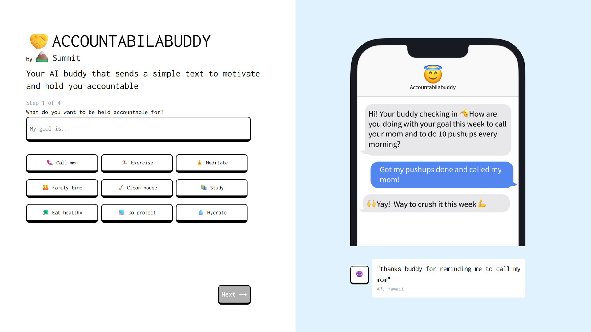 AI Accountability Partner | Accountabilabuddy | AllAiWebsite