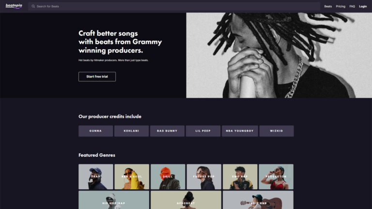 AI Beat and Lyric Generation | Beatopia | AllAiWebsite