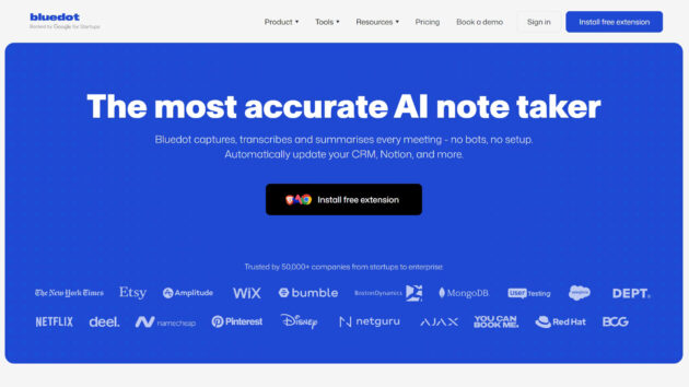 AI Meeting Notetaker | Bluedot | AllAiWebsite