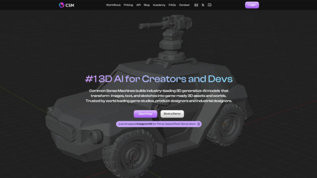AI 3D Content Creation | CSM AI | AllAiWebsite