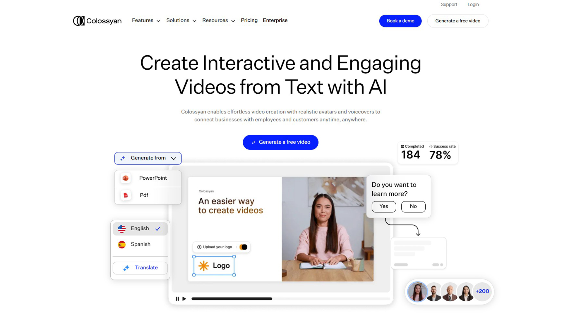 AI Video Platform | Colossyan | AllAiWebsite