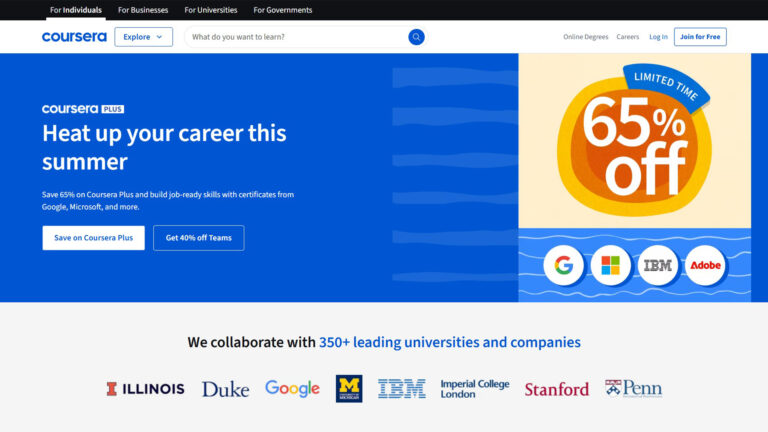 Online Learning Platform | Coursera | AllAiWebsite