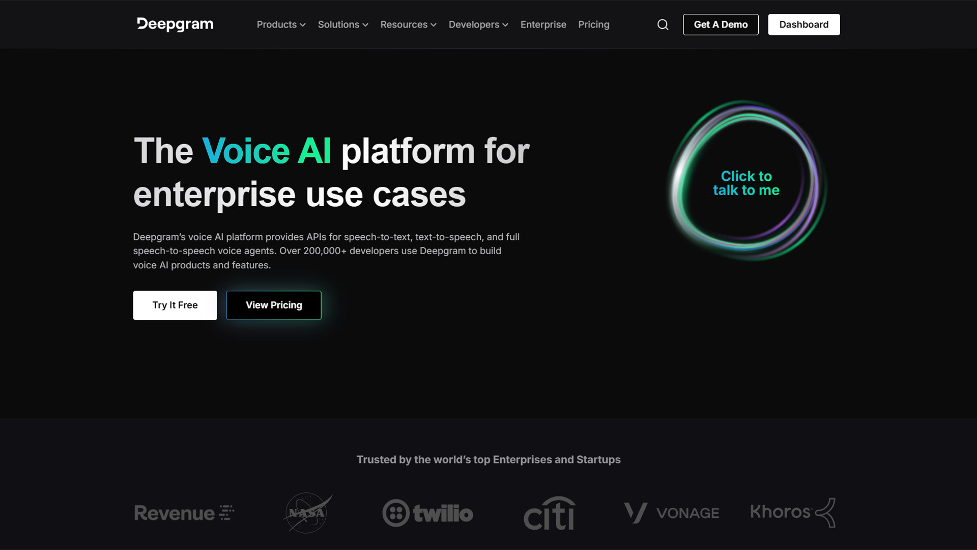 Enterprise Voice AI | Deepgram | AllAiWebsite