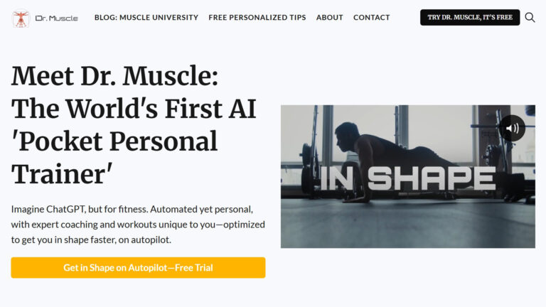 AI Personal Trainer | Dr. Muscle | AllAiWebsite
