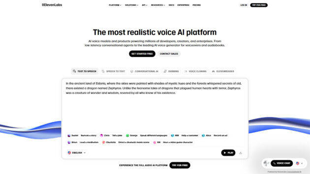 AI Voice Generator | ElevenLabs | AllAiWebsite