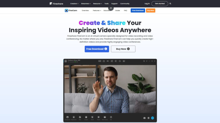 AI Virtual Camera | FineShare FineCam | AllAiWebsite