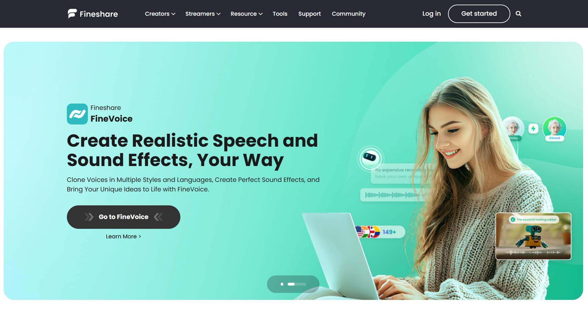 AI Audio and Video Solutions | Fineshare | AllAiWebsite