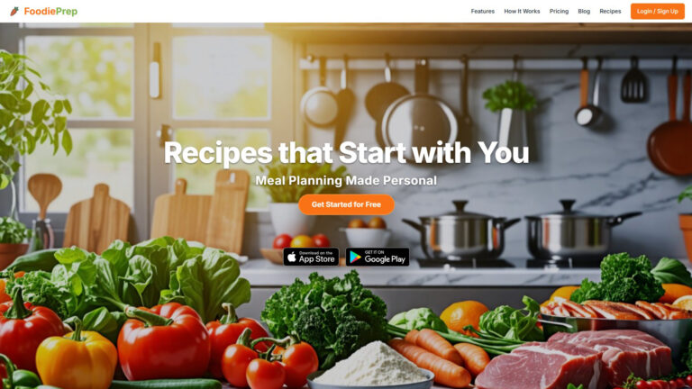 AI Meal Prep Planner | FoodiePrep | AllAiWebsite