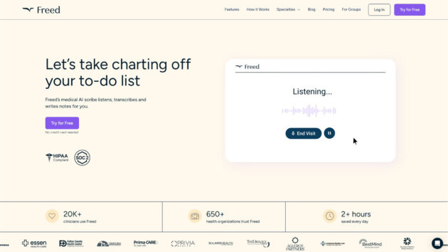 AI Medical Scribe | Freed | AllAiWebsite