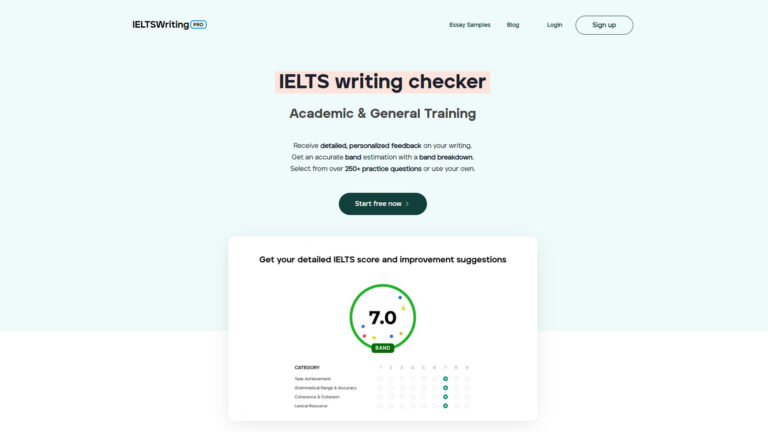 IELTS writing checker AI | IELTSWritingPro | AllAiWebsite