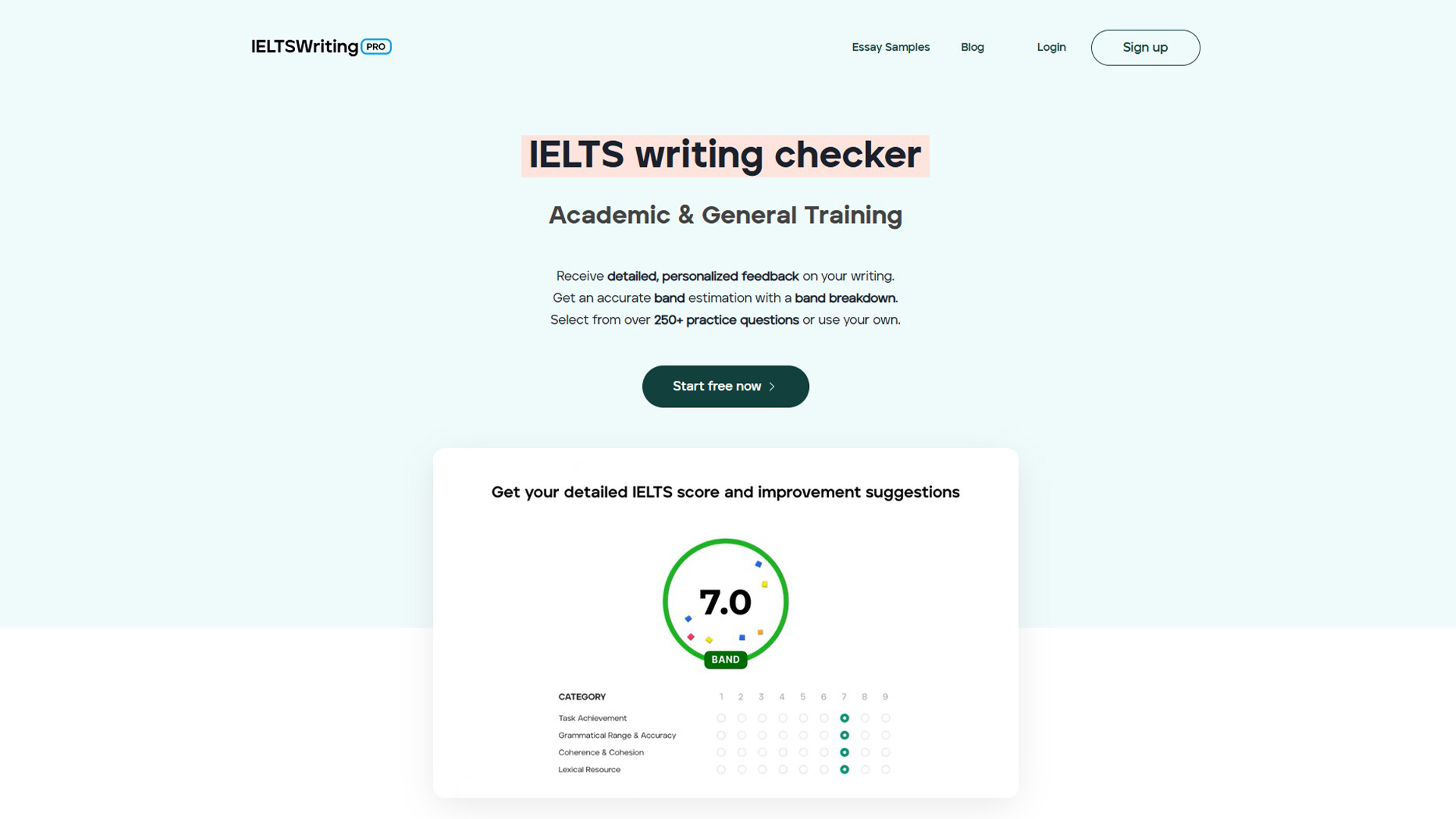 IELTS writing checker AI | IELTSWritingPro | AllAiWebsite