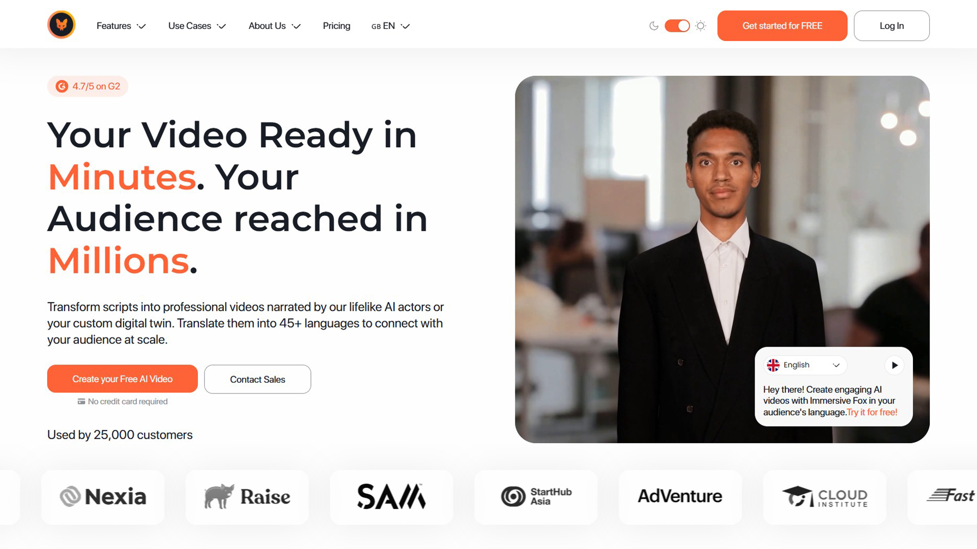 AI Text to Video | Immersive Fox | AllAiWebsite
