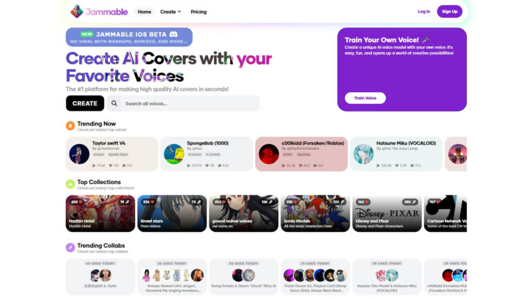 AI Singing Voice Transformation | Jammable | AllAiWebsite