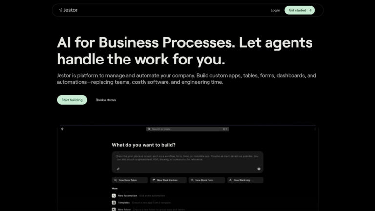 No-Code AI Business Automation | Jestor | AllAiWebsite