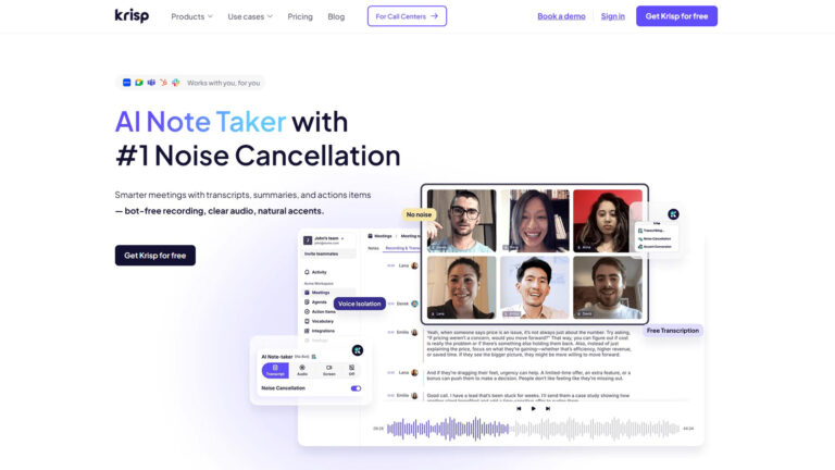 AI Noise Cancellation | Krisp | AllAiWebsite