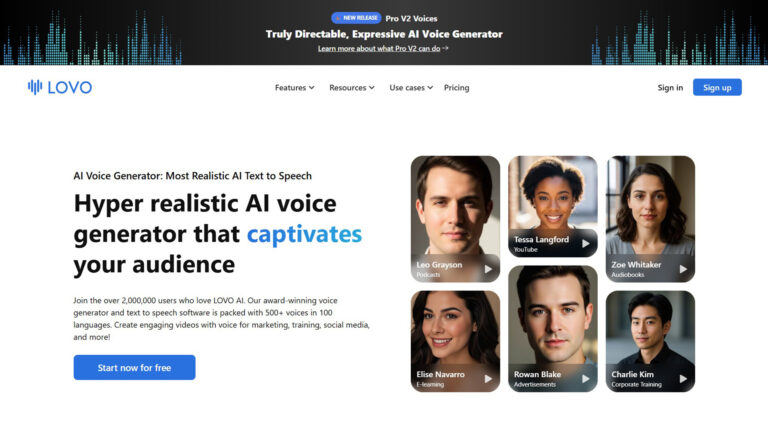 AI Voice and Video Generation | LOVO | AllAiWebsite