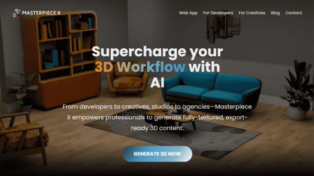AI 3D Creation | Masterpiece X | AllAiWebsite