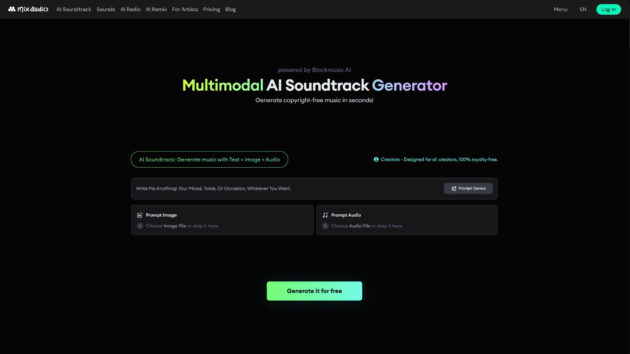 AI Music Generation | MixAudio | AllAiWebsite