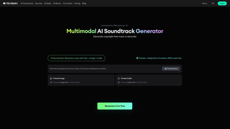 AI Music Generation | MixAudio | AllAiWebsite