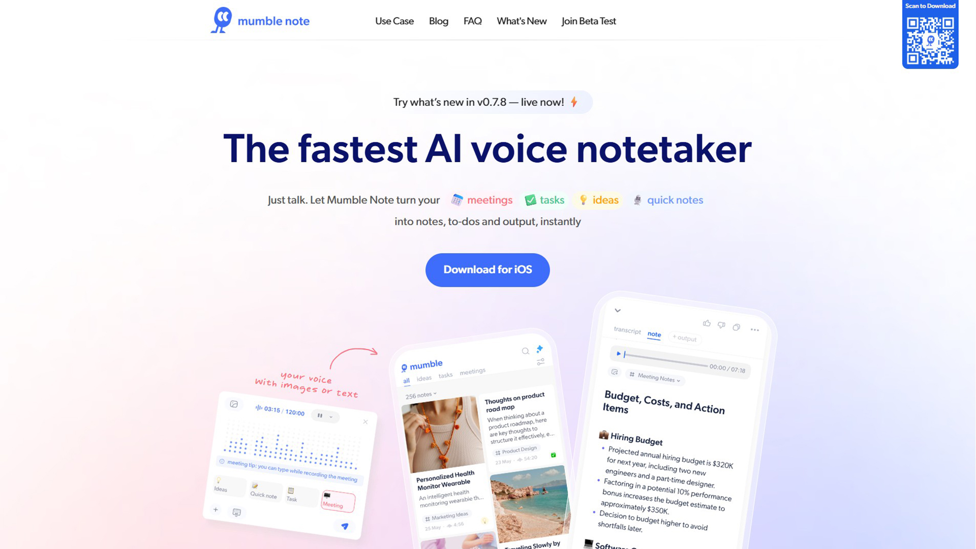 AI Note-Taking App | Mumble Note | AllAiWebsite