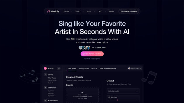 AI Music Creation | Musicfy | AllAiWebsite