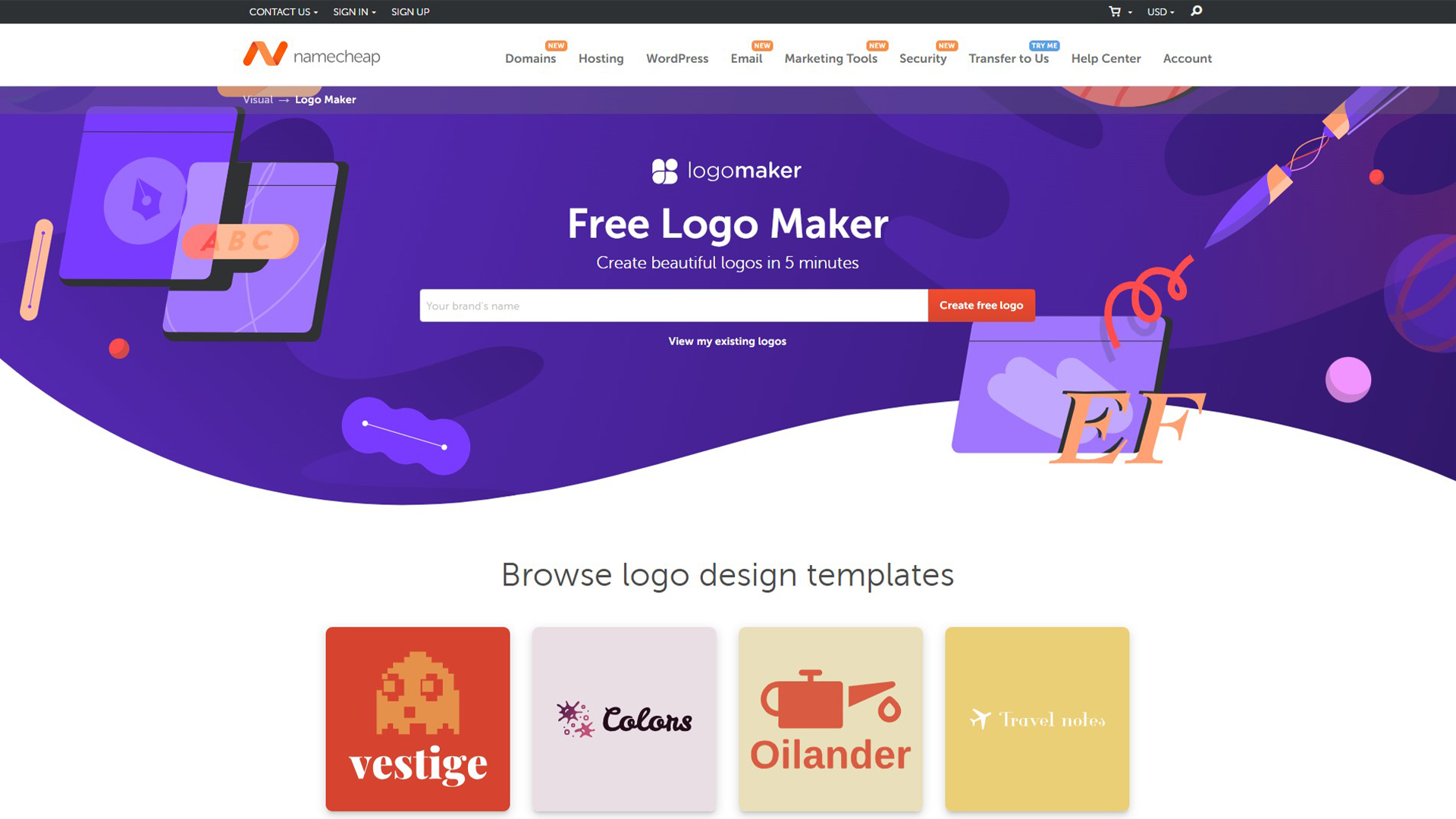 AI Logo Design | Namecheap Logo Maker | AllAiWebsite