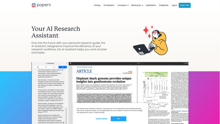 AI Research Assistant | Papers AI | AllAiWebsite