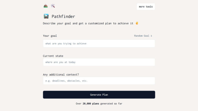 AI Goal Planning Tool | Pathfinder | AllAiWebsite