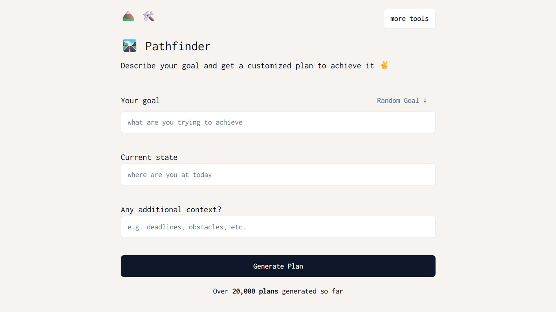 AI Goal Planning Tool | Pathfinder | AllAiWebsite
