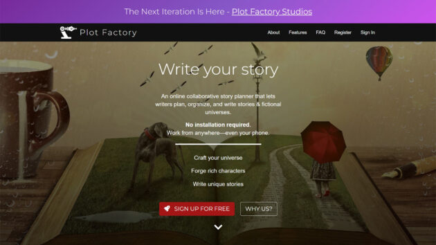 Online Story Planning Tool | Plot Factory | AllAiWebsite