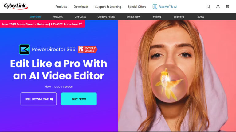 AI Video Editing | PowerDirector 365 | AllAiwebsite
