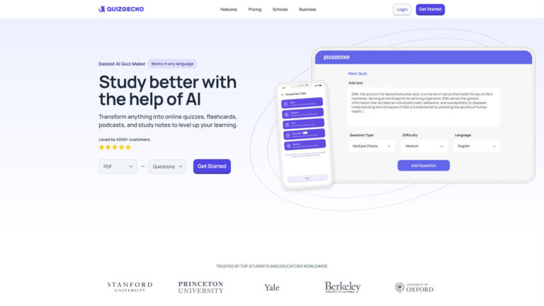 AI Quiz Generator | Quizgecko | AllAiWebsite