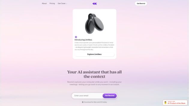 Digital Memory Assistant | Rewind | AllAiWebsite