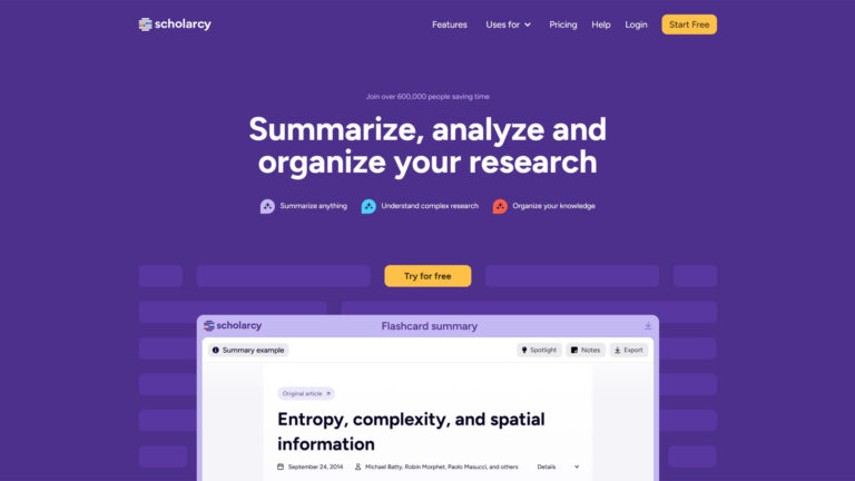 AI Research Summarizer | Scholarcy | AllAiWebsite