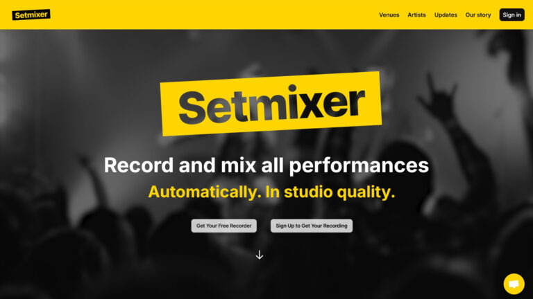AI Live Music Recording | Setmixer | AllAiWebsite