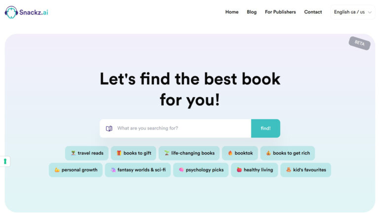 AI Book Summarization | Snackz AI | AllAiWebsite